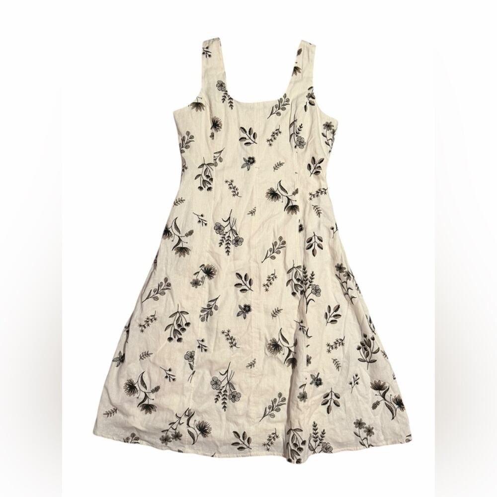 Joie Linen Sleeveless Floral Dress Size XL Minimalist Spring Vibes